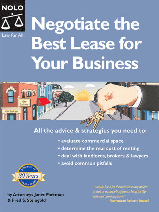 Title details for Negotiate the Best Lease for Your Business by Fred S. Steingold - Available